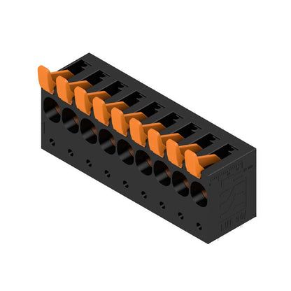 1988670000 - 10mm Pitch 9-Pole Terminal Board with Black PUSH IN Connectors  (Pack of 10)