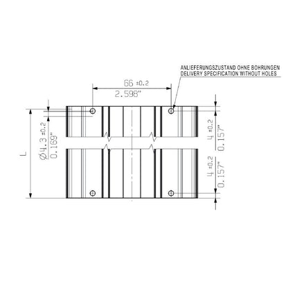 4169320000 - Durable 2000mm Transparent PVC Cover Profile for Versatile Use  (Pack of 2)