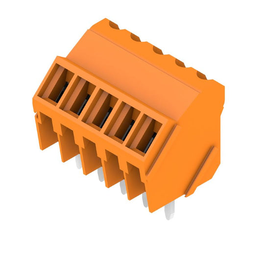 1845230000 - 3.50mm Terminal Block, 5 Poles, 135° Angle, Tinned Solder Pins  (Pack of 102)