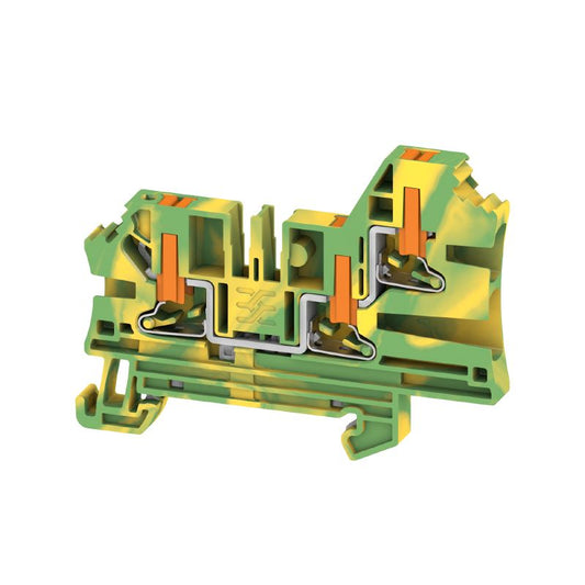 2847750000 - Green/Yellow 1000V Terminal with 3 Connections, Push-In Design  (Pack of 50)