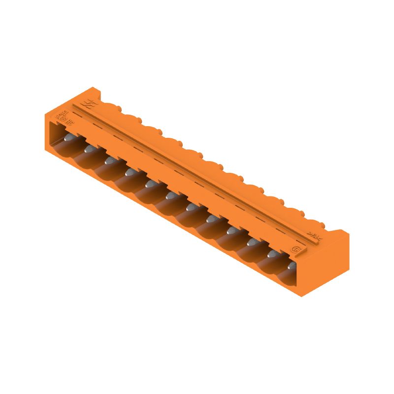1147600000 - 12-Pole 3.2mm Male PCB Connector, 90° Angle, Orange  (Pack of 50)