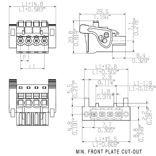 1980990000 - 14-Pole 5.00mm PCB Female Connector, 90° Orientation  (Pack of 18)