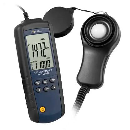 PCE-LED 20 - Portable LED Lux Meter with 1.5m Sensor Cable