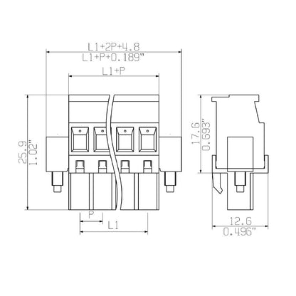 2648180000 - RoHS Compliant 5.08mm Connector with Yoke Connection, 18A Max  (Pack of 90)