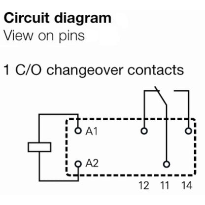 8693190000 - 12V DC 12A Relay with CO Contact, Plug-in Connection  (Pack of 20)