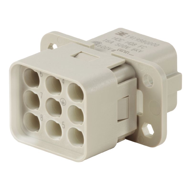 1919980000 - Compact 8-Pole Crimp Connector, 500V, 16A