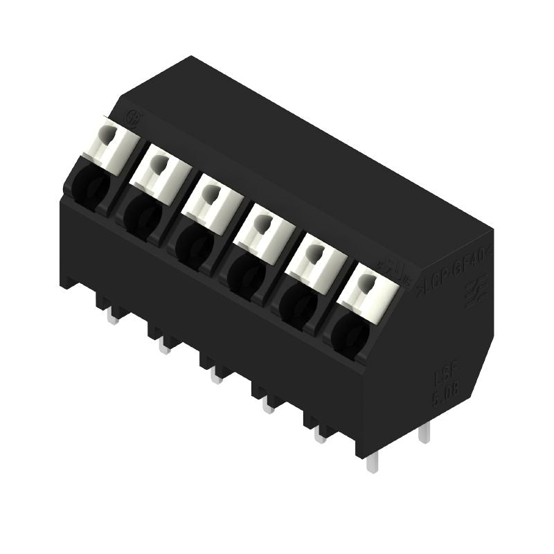 1885060000 - 5.08mm Black PCB Terminal with 6 Poles & 3.5mm Pins  (Pack of 18)