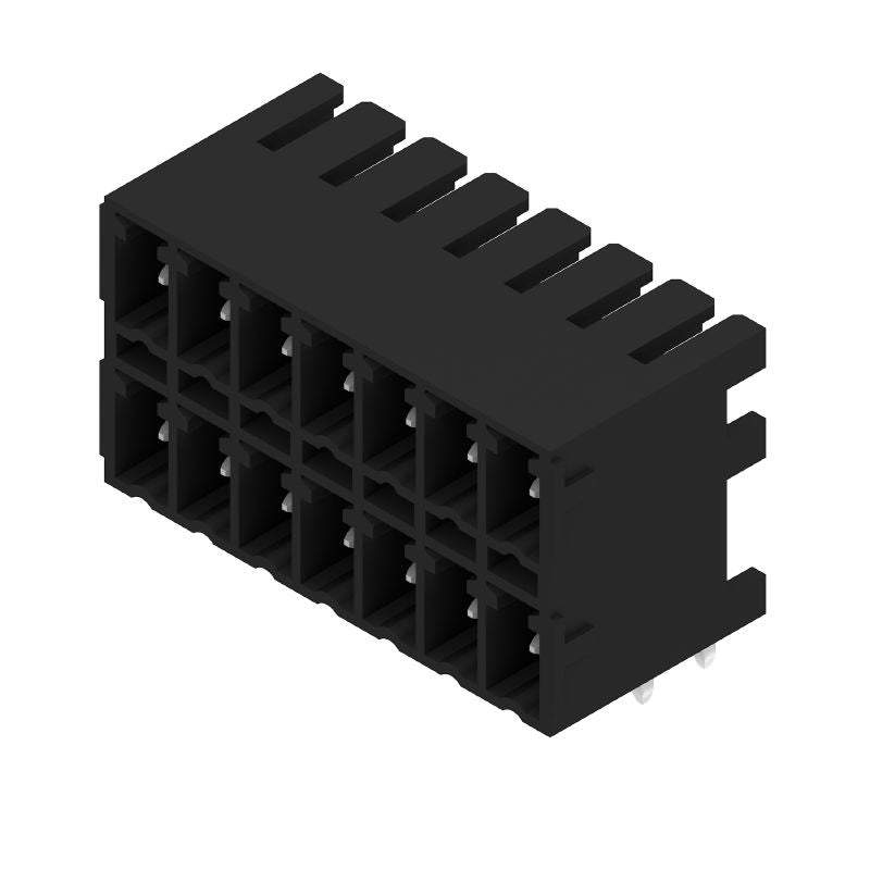 1039010000 - 14-Pole 3.81mm Black PCB Connector at 90° Angle  (Pack of 50)
