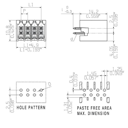 1359060000 - 3.50mm 24-Pole Black PCB Connector for THT Mounting  (Pack of 150)