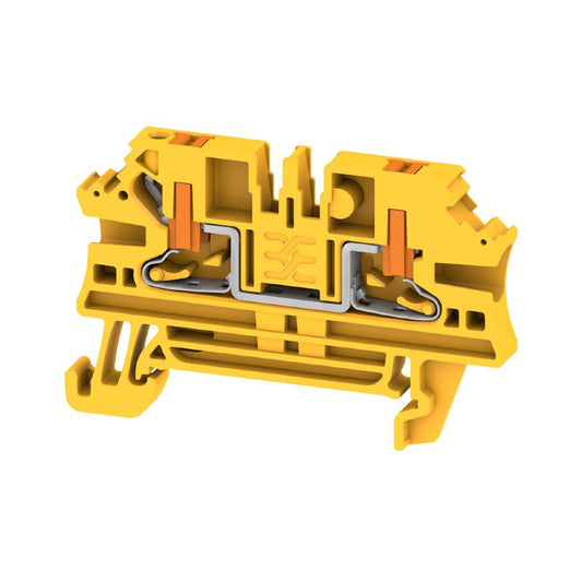 2847290000 - Yellow 2.5mm² Push-In Terminal Block, 24A, ROHS Compliant  (Pack of 100)