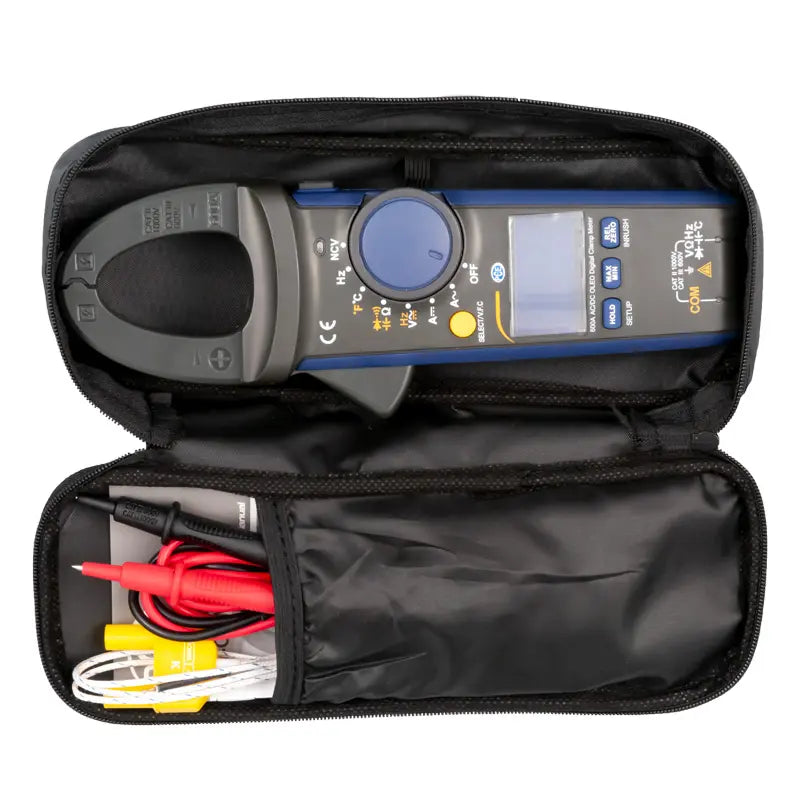 PCE-OCM 10 - 600A Clamp Meter with OLED Display & ISO Calibration