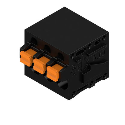 1424770000 - 5.00mm Black Circuit Board Terminals, 3-Pole, Push-In Connection  (Pack of 90)