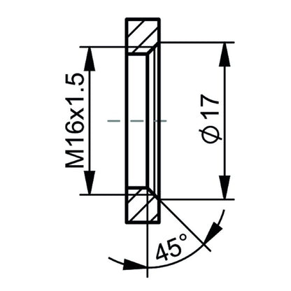 2731010000 - M12 X-Coded Coupling, IP67, Brass, Cat.6A Compliant