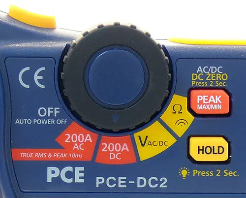 PCE-DC2 - Compact AC/DC Clamp Tester with Backlit Display & 18mm Aperture