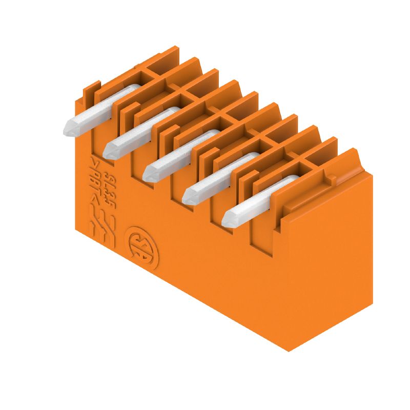 1605100000 - 3.50mm 5-Pole THT PCB Connector, 90° Angle, Orange  (Pack of 50)