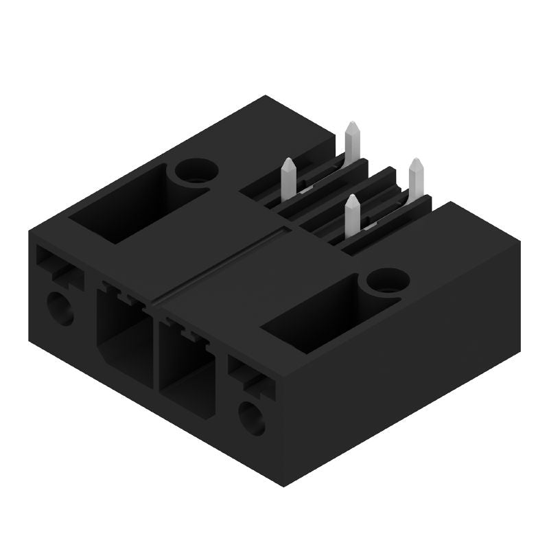 1931370000 - Black 2-Pole PCB Connector, 7.62mm Pitch, Clip-On Flange  (Pack of 60)