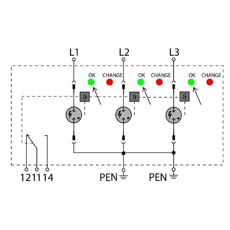 2726750000 - Compact Surge Arrester with Remote Contact for TN-C Systems