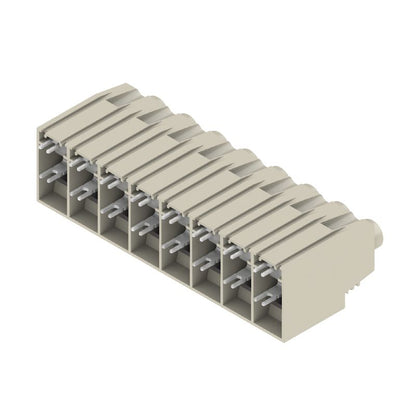 1386730000 - 90° PCB Terminal with 8 Poles, 4.5mm Pins, Clamp Connection  (Pack of 10)