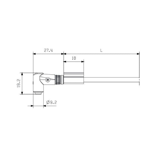 9457570400 - 4m M12/M8 Halogen-Free Connecting Cable for Sensors and Actuators