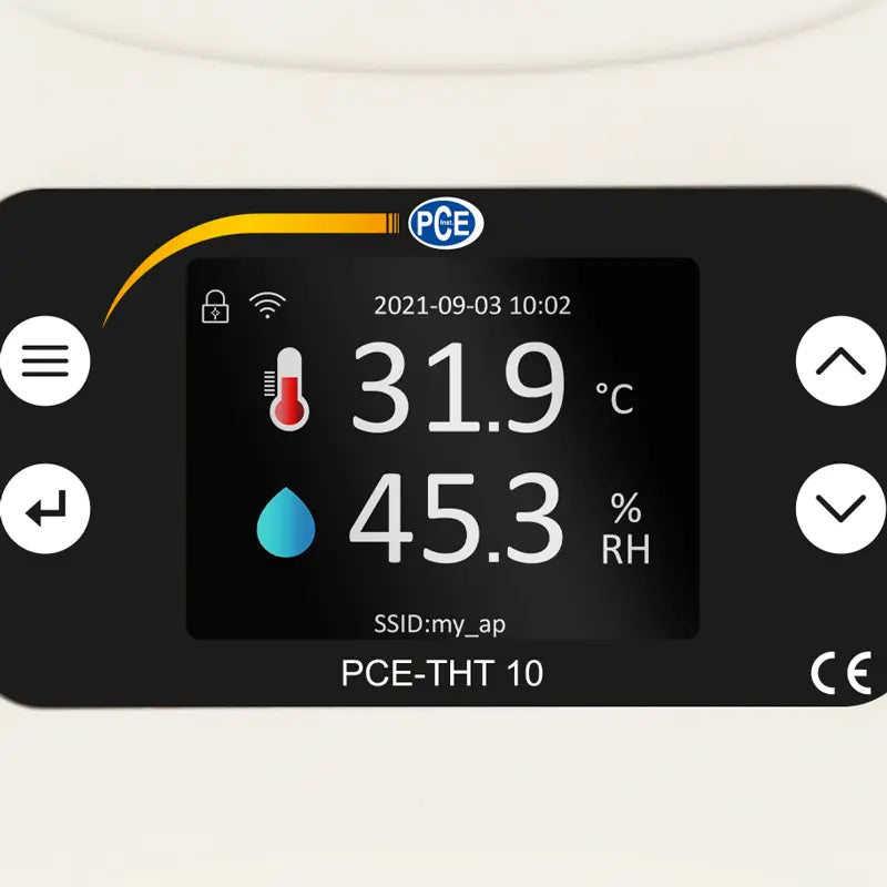 PCE-THT 10 - Wall-Mounted Climate Meter with 12800 Data Points Storage