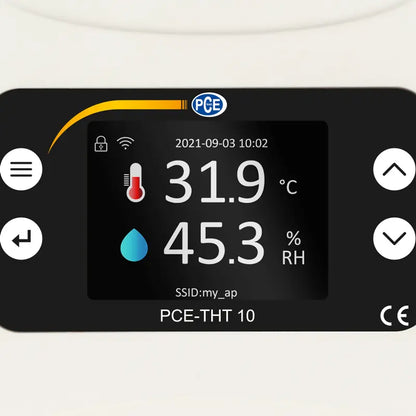PCE-THT 10 - Wall-Mounted Climate Meter with 12800 Data Points Storage