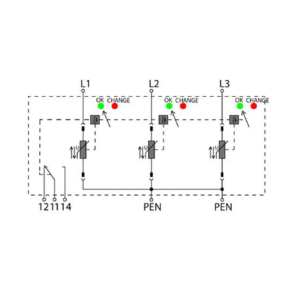 2591450000 - Low Voltage Surge Protector with Remote Contact Capability