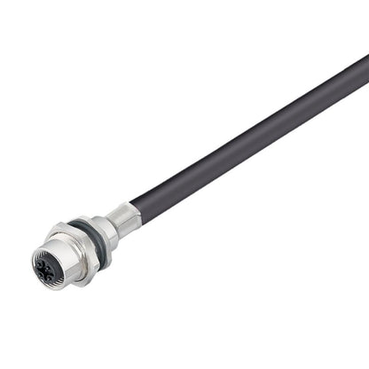 1222270000 - 2m 5-Pole Black Plug Cable, 0.25mm², 4A Current