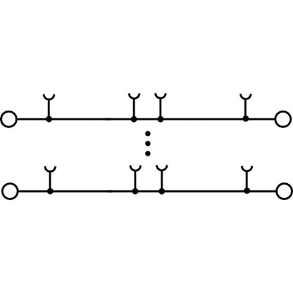 2552190000 - 35mm² Dark Beige Feed-Through Terminal, 4 Poles, 125A