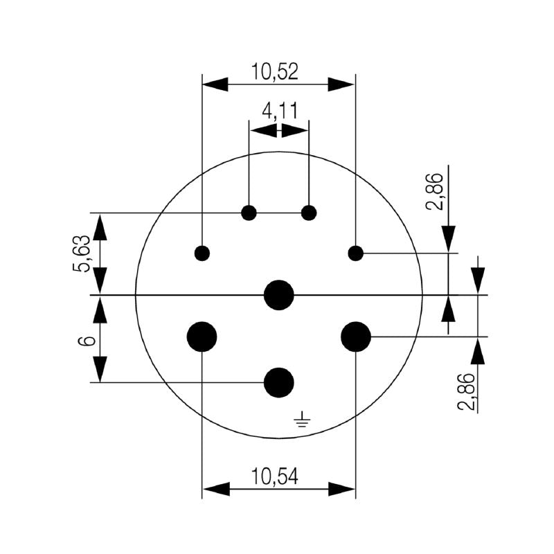 1170380000 - 8-Pole Male Plug-In Connector, 8A Rated Current