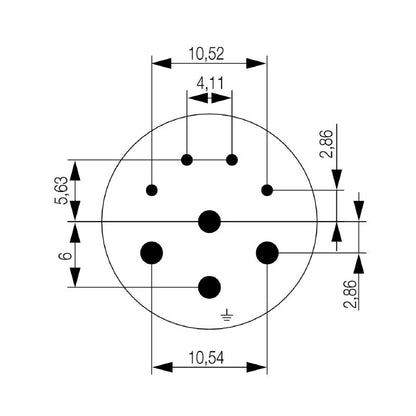 1170380000 - 8-Pole Male Plug-In Connector, 8A Rated Current
