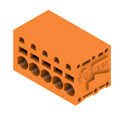 1331990000 - 5-Pole 5.00mm Terminal Block, 90° Angle, Orange Coating  (Pack of 55)