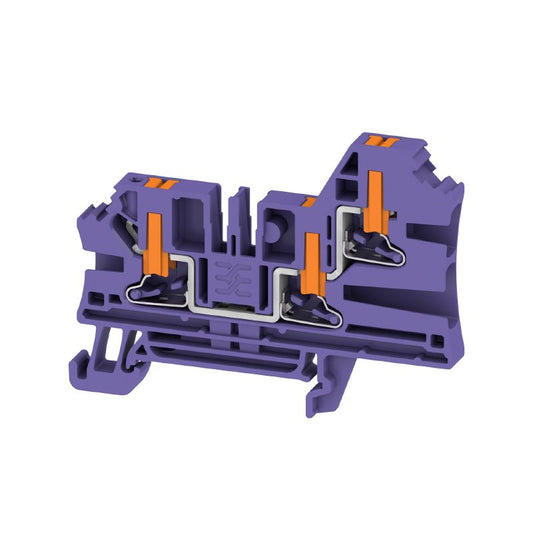 2872040000 - Violet Terminal Block 4 mm², 32 A, 3 Connections  (Pack of 50)