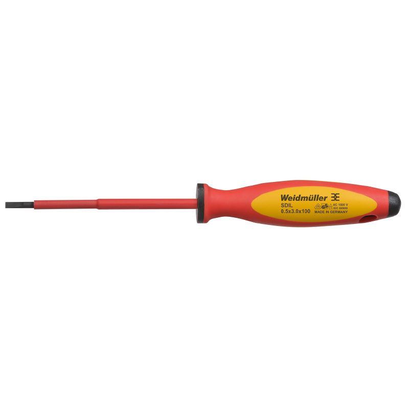 2749130000 - VDE Insulated 100mm Screwdriver with 0.5x3mm Blade