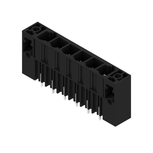 1813690000 - 6-Pole 180° PCB Connector with Clip-On Flange, THT Soldering  (Pack of 18)