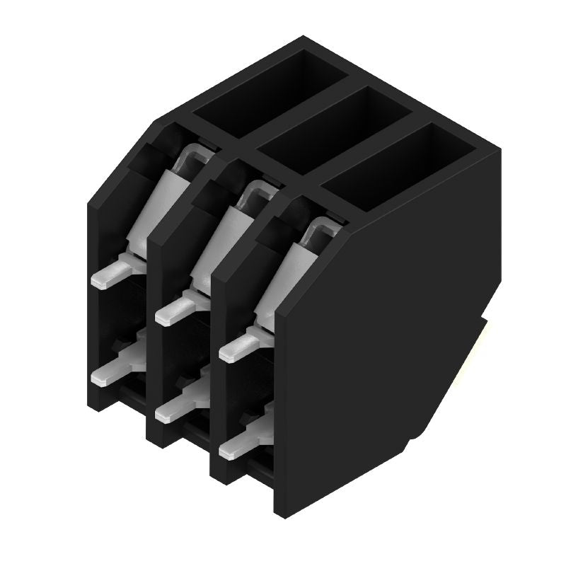 1885420000 - 3-Pole 3.81mm PCB Terminal with 135° Angle, Black  (Pack of 46)