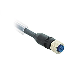 ZDCL001 - 2m M12 12-Pin Connection Line for Robotics, IP67 Rated