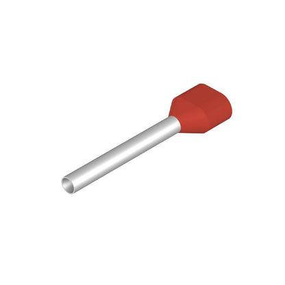 9037460000 - Red Twin Wire-end Ferrule, 25mm Length, 5.8mm Collar  (Pack of 500)