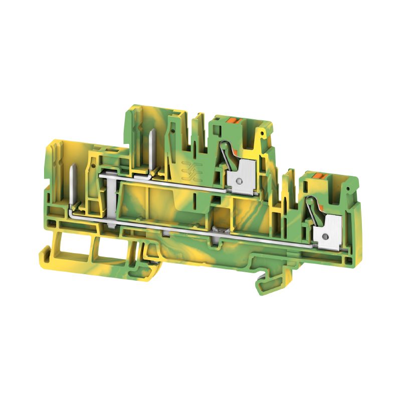 2540300000 - Green/Yellow Push-In Terminal Block for 4mm² Wires  (Pack of 50)