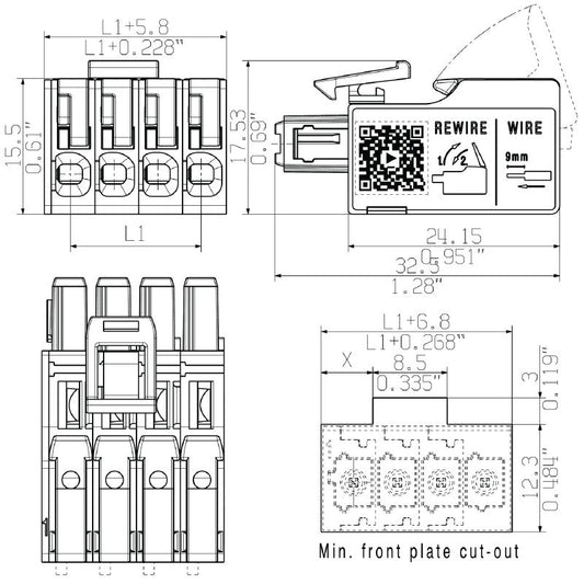 2741770000 - 5mm Pitch 12-Pole PCB Connector, RoHS & UL Certified  (Pack of 30)
