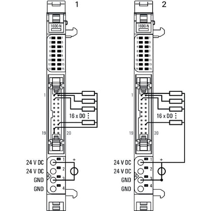 1315450000 - 16 Output Remote I/O Module, IP20 Rated for PLCs