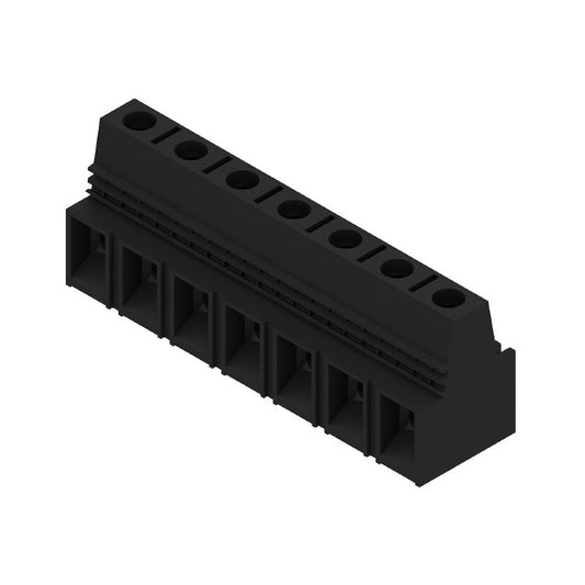 1226510000 - 15mm PCB Terminal, 7 Poles, 90° Angle, Black Wemid  (Pack of 10)