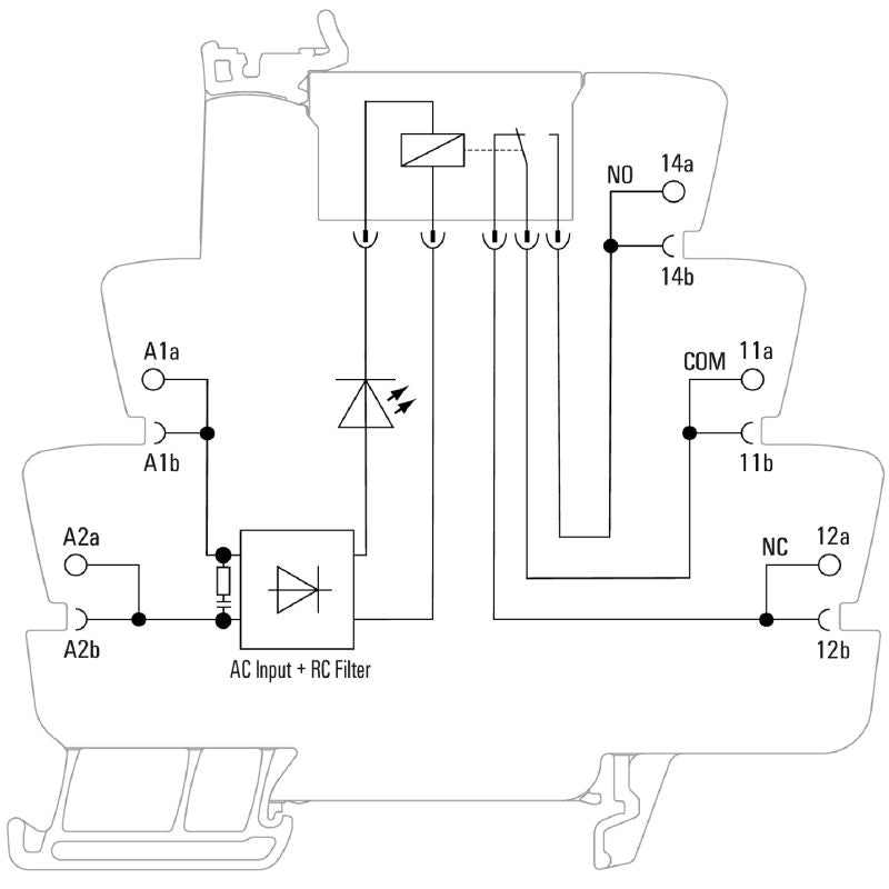 1984590000 - 120V AC Relay Module with 1 CO Contact, 6A Capacity  (Pack of 10)