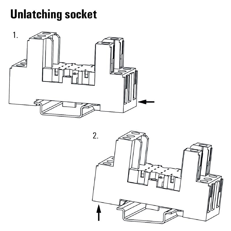 8869390000 - Black 4CO Relay Socket, 6A for TS 35 Rail  (Pack of 10)