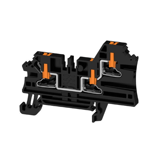 2847400000 - 2.5 mm² Black Terminal Block with PUSH IN Technology  (Pack of 50)