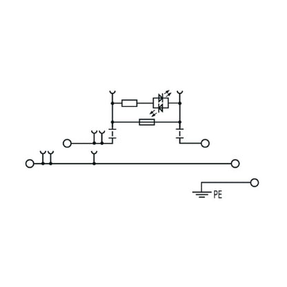 2894080000 - 6.3A Fuse Terminal with 5 Connections, Black Finish  (Pack of 50)