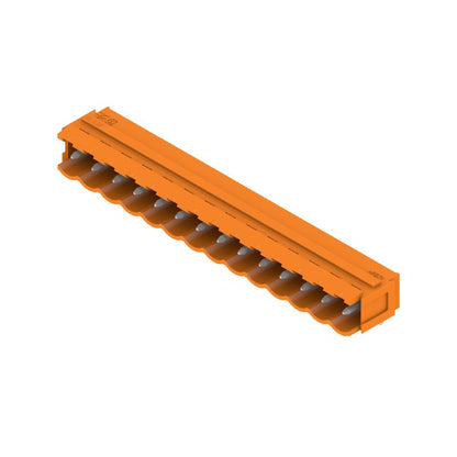 1580980000 - 14-Pole PCB Male Header Connector with 5mm Pitch, Orange  (Pack of 50)