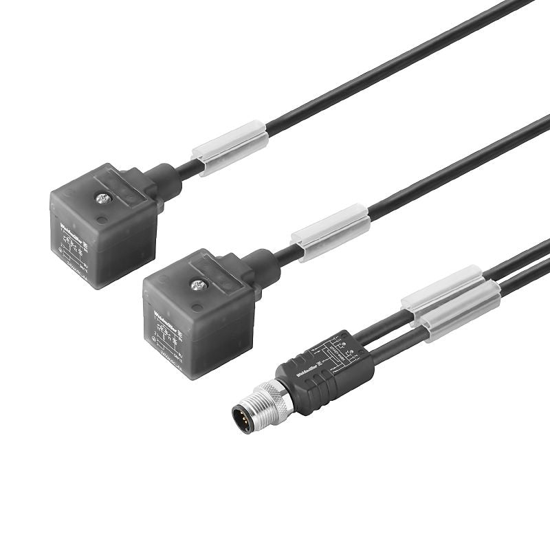 1332340200 - 2m M12 A-Coded Valve Cable with Protective Diode