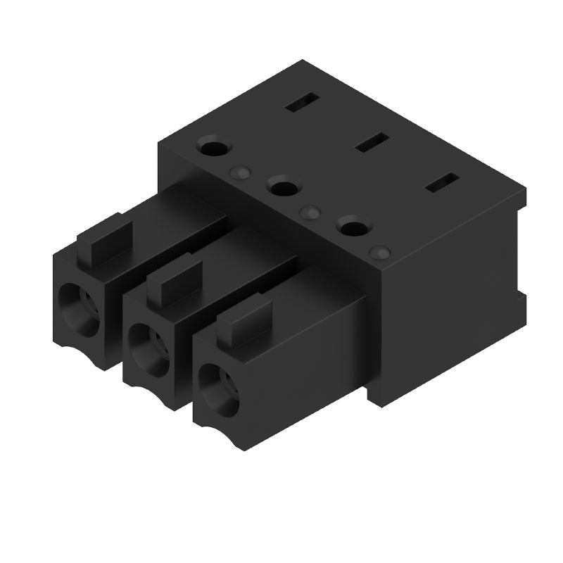 1974770000 - 3-Pole Black PCB Female Connector Header, 3.81mm Pitch  (Pack of 50)