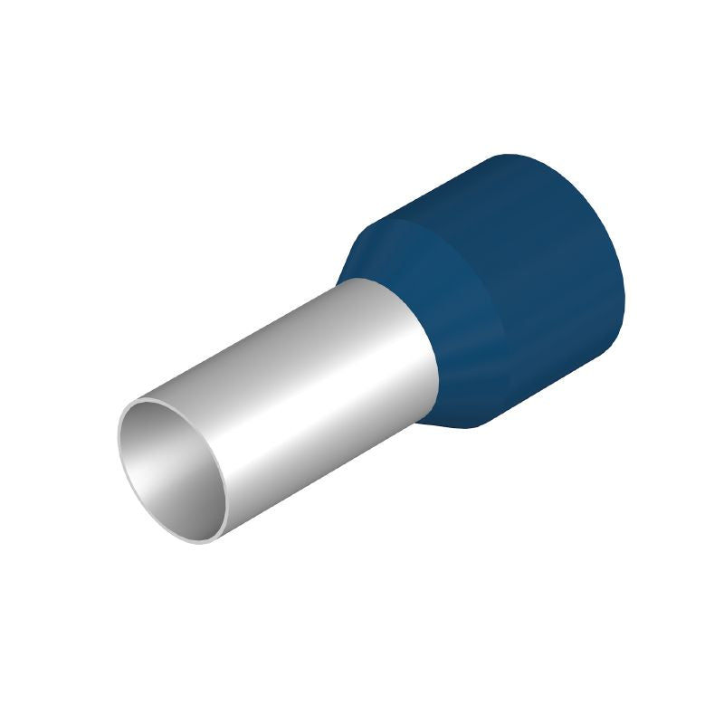 9019340000 - 36mm Blue Wire End Ferrule, 15mm Collar Diameter  (Pack of 50)