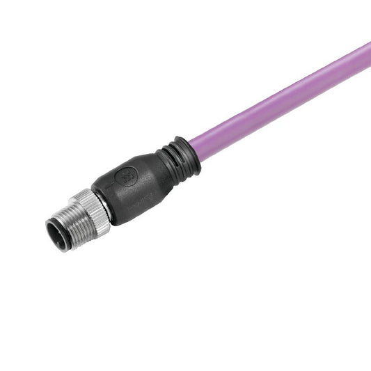 1873300060 - 0.6m Shielded M12 Bus Line Cable, 2 Poles, Halogen-Free